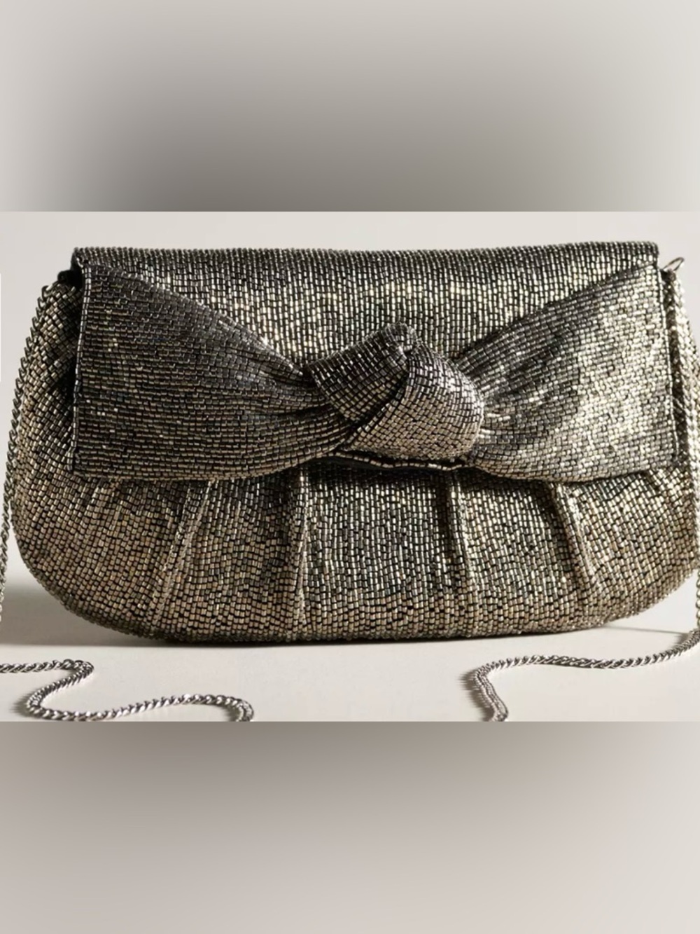 Maeve Beaded Bow Clutch